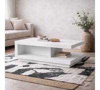Wyld Haus Hjorring White Gloss Minimalist Coffee Table