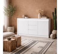 Wyld Haus Hjorring White Gloss Sideboard 2 Door 3 Drawer With Led Lighting