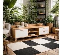 Wyld Haus Hobro Tv Unit In White And Natural Oak With 1 Door And 2 Drawers