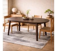 Wyld Haus Jyvaskyla 120Cm Dark Oak Round Extendable Dining Table