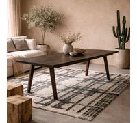 Wyld Haus Jyvaskyla 200Cm Dark Oak Extendable Rectangular Dining Table 6 Seater