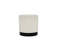 Wyld Haus Kalua Small Ivory Boucle Stool Matt Black Base
