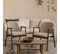 Wyld Haus Kampala Beige Monza Upholstered Dining Chairs With Armrests Set Of 2