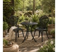 Wyld Haus Kanesu 3-Piece Aluminium Bistro Dining Set In Antique Black