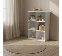 Wyld Haus Kapa Rayo Wood White 6-Cube Storage Bookcase 61.5 X 29.5 X 91.5Cm