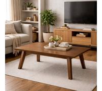 Wyld Haus Kotka Minimalist Dark Oak Rectangular Coffee Table, Smoked Oak Veneer, 1300 X 450 mm