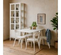 Wyld Haus Krakow Extendable White Dining Table With 4 Chairs