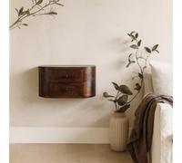 Wyld Haus Kukuihaele 2-Drawer Floating Bedside Table Solid Mango Wood Chestnut