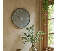 Wyld Haus Large Minimalist Grey Metal Wall Clock 800mm