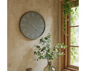 Wyld Haus Large Minimalist Grey Metal Wall Clock 800mm