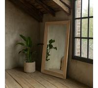 Wyld Haus Large Natural Washed Wood Rectangular Framed Mirror 1500 X 800 mm