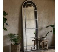 Wyld Haus Large Tall Arched White Window-Style Framed Wall Mirror 2000 X 800 mm