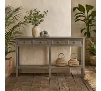 Wyld Haus Laurelbrook Four Drawer Console Table with Bottom Shelf Grey Wash Wyld Haus Grey