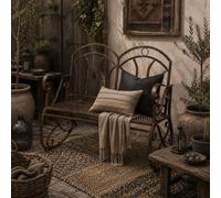 Wyld Haus Lesu Bronze Red Metal 2 Seater Garden Rocking Bench Wyld Haus Bronze