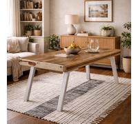 Wyld Haus Los Angeles Large Reclaimed Wood Dining Table With Metal Legs