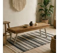 Wyld Haus Los Angeles Reclaimed Wood Dining Bench With Metal Legs