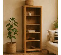 Wyld Haus Manila Light Mango Wood 5-Shelf Open Bookcase 1750mm H