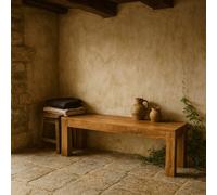 Wyld Haus Manila Solid Mango Wood Bench Light Finish in Brown Wyld Haus Brown
