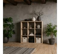 Wyld Haus Mauro 3X3 Freestanding Cube Storage Unit In Sonoma Oak, Matt Oak-Effect Finish