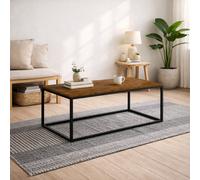 Wyld Haus Maynooth Industrial Mexican Pine And Black Metal Coffee Table 110Cm