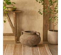 Wyld Haus Meadowhaze Large Stone Pelike Vase In Soft Brown With Handles
