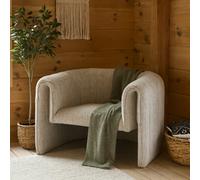 Wyld Haus Mirmande Soft Grey Minimalist Curved Accent Armchair