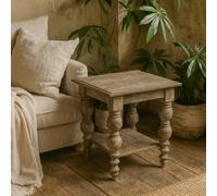 Wyld Haus Montaine Mid Century Brown Wood Square Side Table