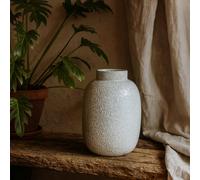 Wyld Haus Moss White Dimple Medium Ceramic Vase