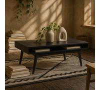 Wyld Haus Mossbloom Black Pigmented Oak Coffee Table With Open Shelf