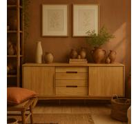 Wyld Haus Mossbloom Oak 2 Door 4 Drawers Sideboard 1800mm