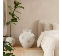 Wyld Haus Mossbrook Large Antique White And Grey Ceramic Vase 41Cm