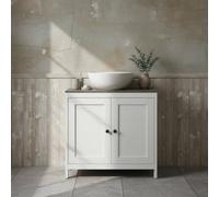 Wyld Haus Narile Antique White Under Sink Cabinet Double Doors & Adjustable Wyld Haus White