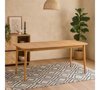 Wyld Haus Novi Sad Natural Oak Extending Rectangular Dining Table - Seats 6