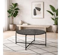 Wyld Haus Odense Black Izmir Round Coffee Table Metal Legs