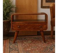 Wyld Haus Olbia Compact Chestnut Mango Wood Curved Tv Media Unit