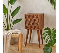 Wyld Haus Olbia Mini Chestnut Mango Wood 2-Drawer Bedside Table