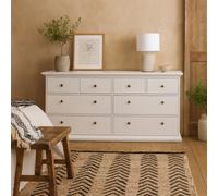 Wyld Haus Osaka Farmhouse Wide 8-Drawer White Wooden Chest