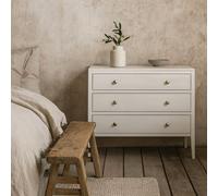 Wyld Haus Paris White Wood Grain 3 Drawer Chest