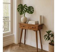 Wyld Haus Parma Mini Mango Wood Hallway Console Table 2 Drawers