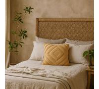 Wyld Haus Perugia Set Of 2 Mustard Tufted Diamond Cushion Covers 45X45 Cm