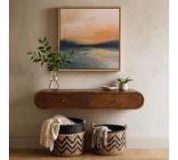 Wyld Haus Peschiera Floating Chestnut Console - 2-Drawer Solid Mango Wood
