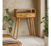 Wyld Haus Peschiera Mini Curved Oak Mango Wood Console Table
