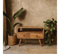 Wyld Haus Peschiera Mini Curved Oak Mango Wood Media Unit