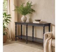Wyld Haus Ploumanach 1600mm Black Wooden Console Table With Lower Shelf