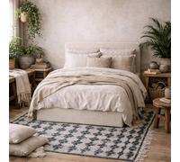 Wyld Haus Portarlington Upholstered Ivory Twill Double Bed 4ft6 with Headboard Wyld Haus Ivory Double
