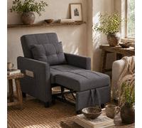Wyld Haus Remina Linen Look Grey 3 in 1 Single Chair Bed Wyld Haus Grey