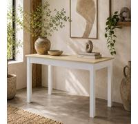 Wyld Haus Rive Oak Effect Dining Table Seating 4 to 6 in White Wyld Haus White