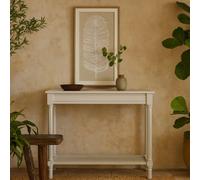 Wyld Haus Rochemaure White Console Table With Rattan Shelf