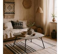 Wyld Haus Rosefern Grey Marble Effect Coffee Table, 900 X 400mm, Rounded Square