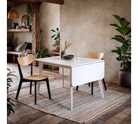 Wyld Haus Saffron Extendable White Wooden Square Dining Table